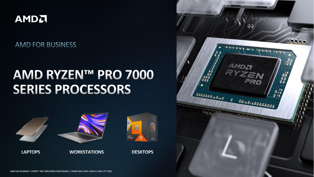 AMD 发布锐龙 PRO 7000 系列处理器：升级 Zen4 架构，性能与安全性全面提升